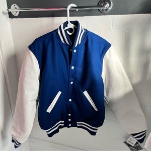 Blue and White Holloway High School Varsity Jacket Size Small